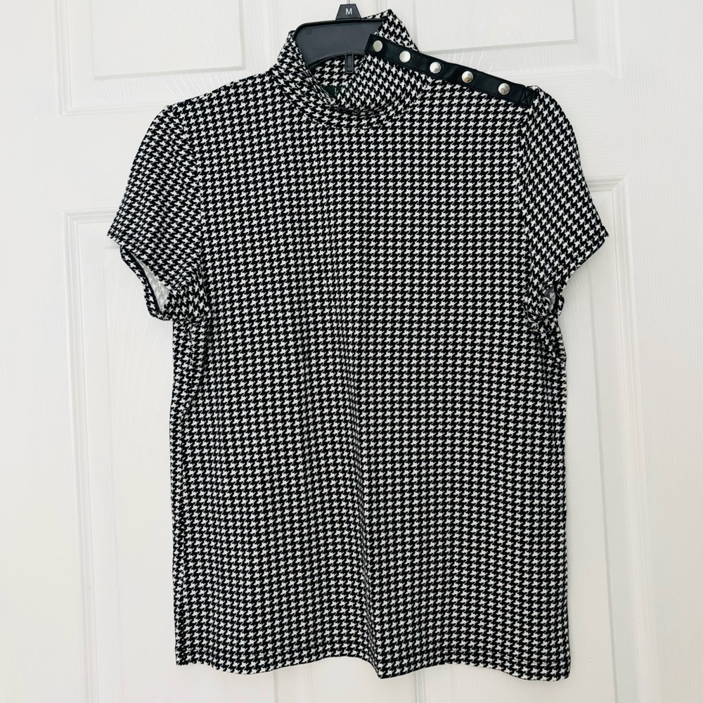 Ralph Lauren houndstooth turtleneck tee